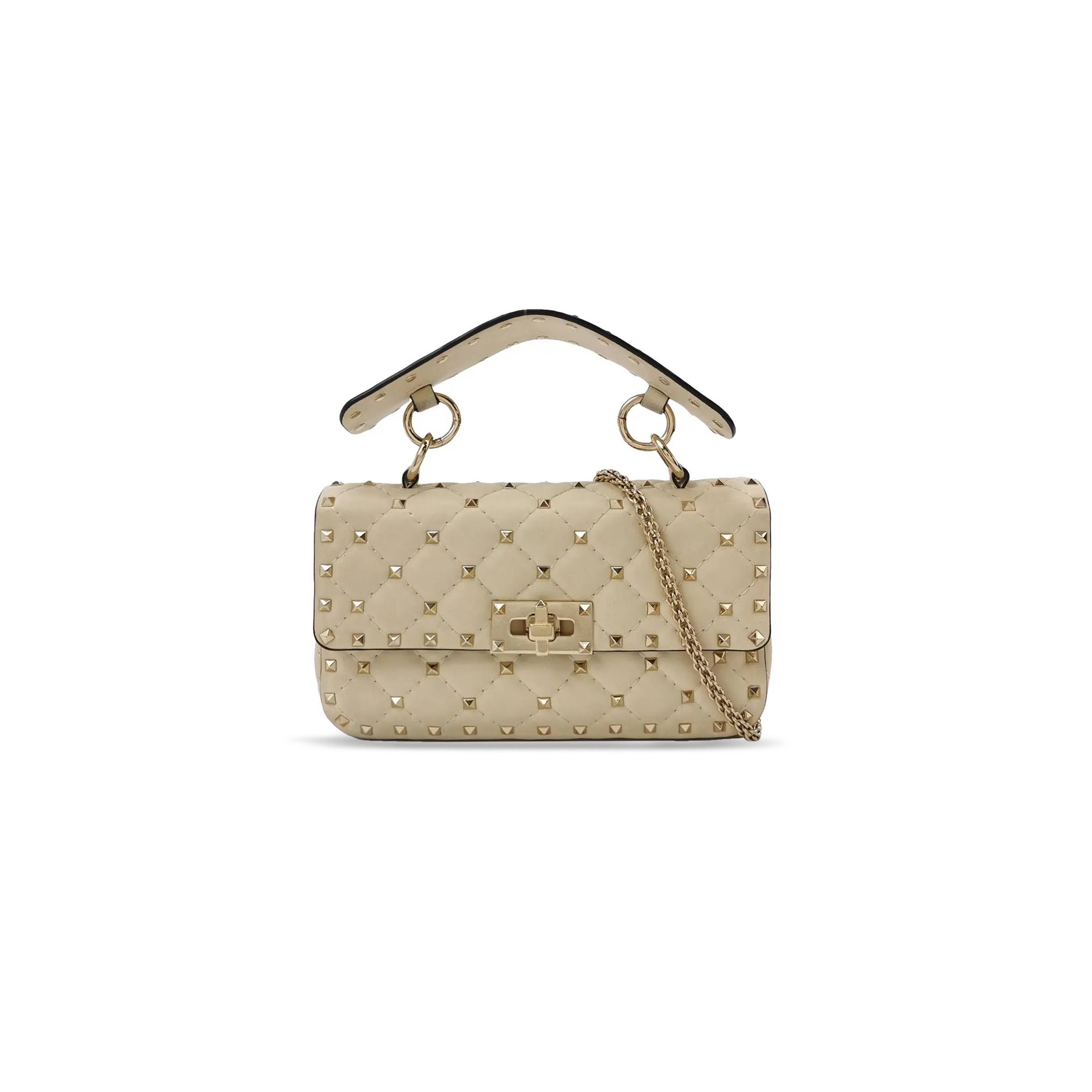 VALENTINO SMALL NAPPA ROCKSTUD SPIKE BAG W2B0123NAPWU2 (20*11.5*5cm)